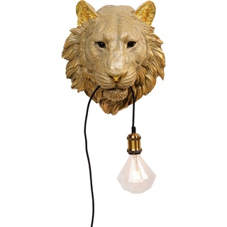 Kare-Design Wandleuchte Animal Tiger, Gold, Kunststoff, Tiger,Tiger, 31.5x33.5x24 cm, Innenbeleuchtung, Wandleuchten