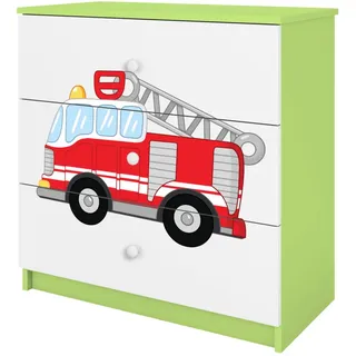 Raumhirsch Furniture Kommode, Grün, Holzwerkstoff, Rechteckig, 81x81x41 cm, Babymöbel, Kinderkommoden