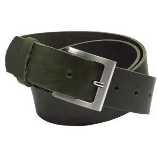 Chrissys-in Ledergürtel grün aus Rindsleder 4 cm breit aus eigener Fertigung Jagd Jäger Damen Herren Handwerker Arbeitsgürtel - 95