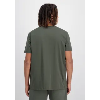 T-Shirt ALPHA INDUSTRIES "ALPHA Men - T-Shirts Patch T LF" Gr. M, grün (dark olive) Herren Shirts T-Shirts