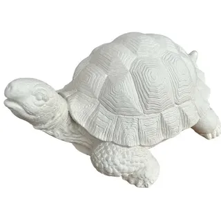 Nesbel - Spüren Sie die Reinheit? Gartenfigur Schildkröte, (1 St), Deko Objekt für Haus und Garten aus Beton weiß