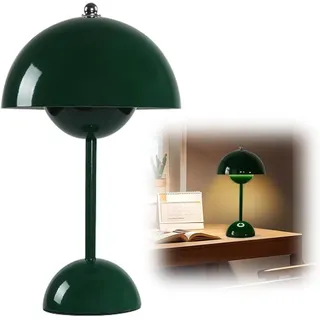 Dimmbare, Tragbare Pilzlampe, Touch-tischlampe Mit 3 Helligkeitsstufen, Retro-nachttischlampe In Dunkelgrün - Sonstiges