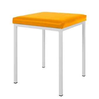 Hocker mit Polster, Sitzhocker, Gymnastikhocker, Polsterhocker in vielen Farben, Gelb, 51 cm (für Körpergröße 180 - 195 cm)