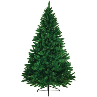 BB Sport Christbaum Weihnachtsbaum 210 cm Mittelgrün PVC Tannenbaum Künstlich Standfuß Klappsystem