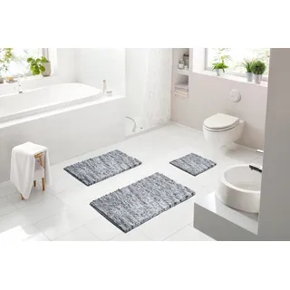 Linea Due Punto Grau/Silber 70 x 120 cm