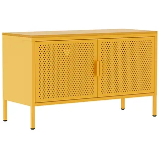 Oviala Sideboard, Gelb, Metall, Rechteckig,Rechteckig, 100x60x40 cm, Wohnzimmer, Kommoden & Sideboards, Sideboards