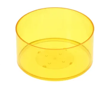 runde Kunststoff Teelichthüllen 37x19mm - Kerzengießen klassische Rundform, Farbe:Gelb, Anzahl:4 Stück