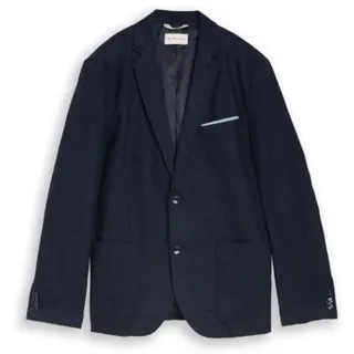 Tom Tailor Herren Sakko aus Leinen, blau, Uni, Gr. 48