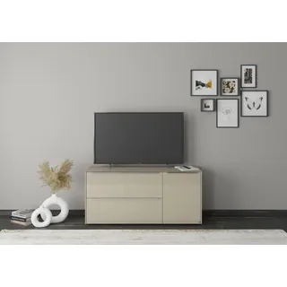 Set One by Musterring Reno TV-Lowboard 137 cm Beige/Glas