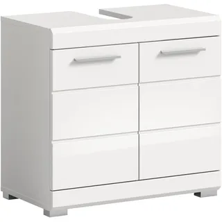 xonox.home Waschbeckenunterschrank Scout weiß Hochglanz ca. 60x56x34 cm