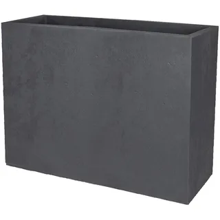 Eda Kunststoff-Blumenkasten Basalt Loft L, rechteckig, anthrazit, ca. B78,5/H60/T29,5 cm