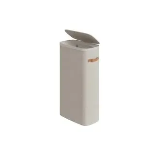 Songmics Wäschekorb, 65 L Wäschesammler, Wäschetonne mit Deckel und Griffen, 39 x 22 x 75 cm, beige