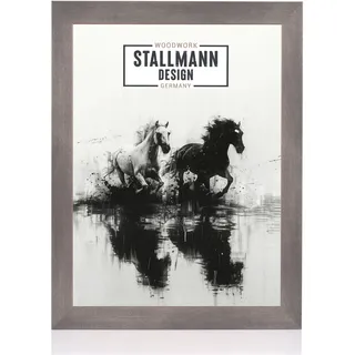 Stallmann Design Bilderrahmen 'Reno' | Größe: 40x40cm | Farbe: Stahl | 40 mm starke Rahmen-Breite
