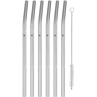 WMF Trinkhalmset Baric, Silber, Metall, wiederverwendbar, Essen & Trinken, Barausstattung