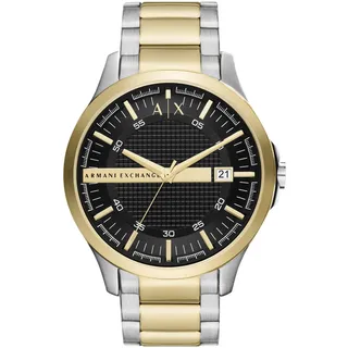Armani Exchange Watch For Men, Quarz-Dreizeiger-Datumwerk und 46mm Gehäusegröße mit Edelstahlarmband