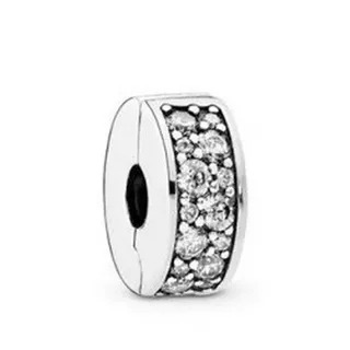 Pandora Pavé-Glanz Clip Silber 791817CZ