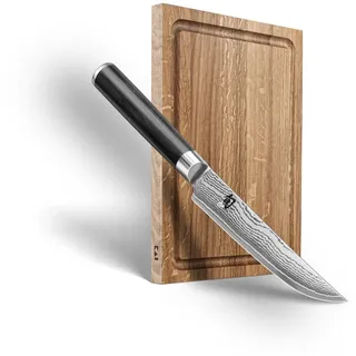 KAI Messer-Set Shun Steakmesser Set - Steakmesser + Schneidbrett DM0711-W25 (Spar-Set, 2-tlg)