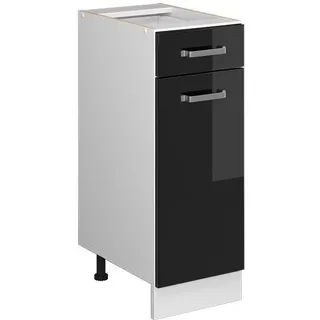 Vicco Schubladenschrank R-Line 30 x 46 x 81,5 cm Schwarz Hochglanz