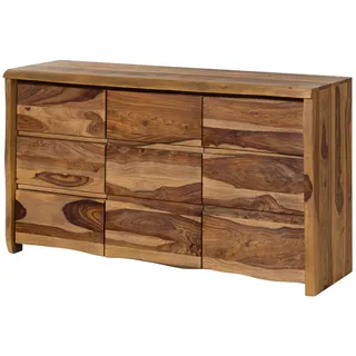 MASSIVMOEBEL24.DE Sideboard 146 x 80 x 45 cm Natur lackiert