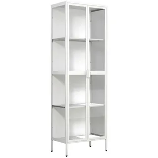 VCM Vitrine Floka 60 x 35 x 180 cm Weiß