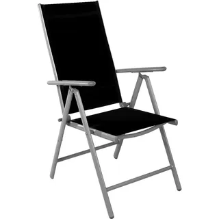 Mojawo Garten Klappstuhl 54 x 64 x 106 cm silbergrau/schwarz 4 St.