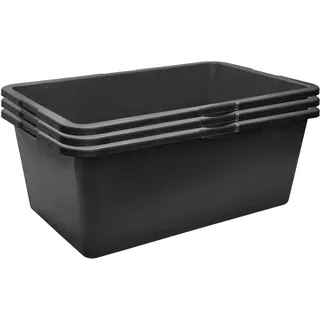 Garronda Mörtelwanne 3 Pack 80 L Rechteckig Mörtelkübel Kunststoffwanne – stabile Maurerkübel aus recyceltem PE Mörtelkasten für Beton, Garten oder Werkstatt GD-0169