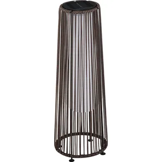 Outsunny Solarleuchte Rattan 21,5 x 21,5 x 61 cm 1er Set braun