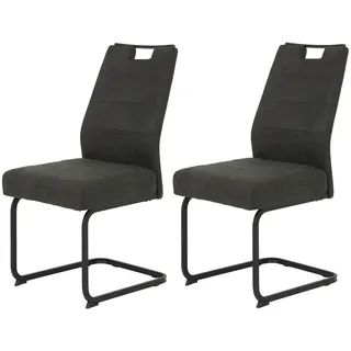 Hela Freischwinger KERTIN Polyester grau/schwarz 2er Set