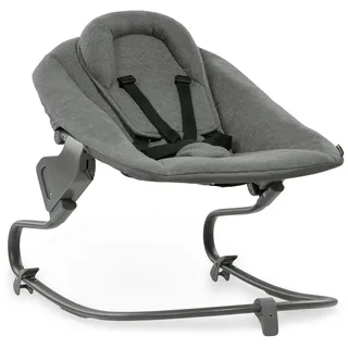 Hauck Hochstuhlliege Alpha Bouncer Premium, Anthrazit, Textil, 66x51x49 cm, 5-Punkte-Sicherheitsgurt, Bezug abnehmbar und maschinenwaschbar, Liegefunktion ab Geburt, nutzbar als Liege Wippe, ideal zum Füttern auf Augenhöhe, Babymöbel, Hochstühle & Zubehör, Hochstuhlzubehör, Hochstuhl Babyaufsatz