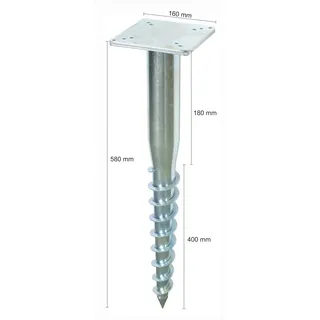 Schneider Bodenhülse Universal 16 x 16 x 55 cm Stahl Silbergrau