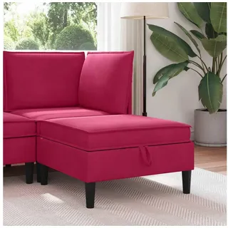 vidaXL Sitzhocker mit Stauraum 40 x 40 x 40 cm Weinrot Samt