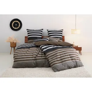 OTTO home Majoran gestreift Braun 155 x 220 cm + 2 x 40 x 80 cm