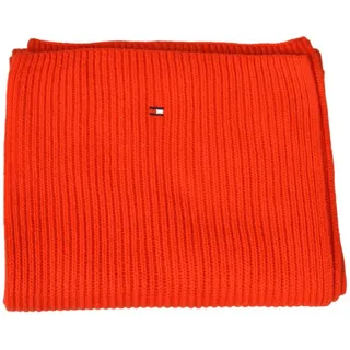 Tommy Hilfiger Strickschal Schal Cotton Cashmere Scarf Rot Fireworks - Einheitsgröße