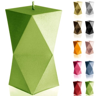 Candellana Handmade Geometric Kerze Geschenk- Lustig - Dekorative Kerze - Home Décor - Geschenke für Freunde - Baumwolle Docht - Brenndauer 25h - Lime Kerze
