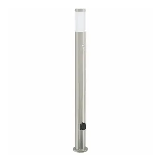 vidaXL Wegeleuchte Edelstahl 110,0 cm inkl. Sensor und Steckdose grau/silber