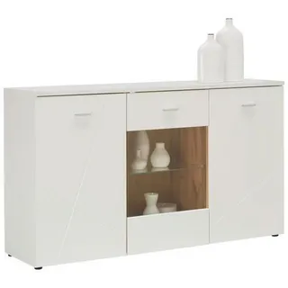 MID.YOU Sideboard Storm weiß Wildeiche Nachbildung B/H/T: ca. 150x88x42 cm, - weiß