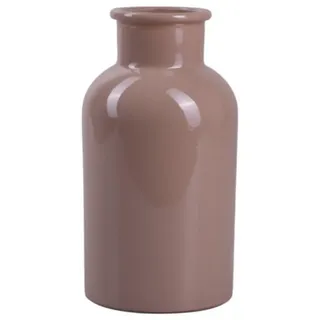 INNA-Glas Dekovase Deko Flasche LORRIE, aus Glas, altrosa, 20cm, Ø10cm rosa