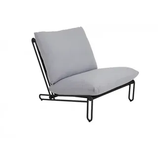Brafab Blixt Loungesessel Aluminium schwarz, Sky grey