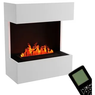 Kaminlicht Elektrokamin Freytag Wasserdampf Kamin, Elektrischer Kamin, Wasserdampfkamin mit 3D Feuer und Knisterfunktion weiß