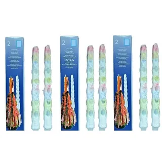 Hillfield® 6 Tropfkerzen Bunt, 30 cm Länge, 2,9 cm Durchmesser, Brenndauer 4-6 Stunden
