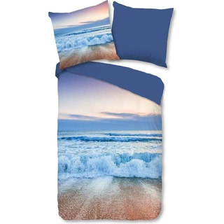 Traumschlaf, Bettwäsche, Meer und Strand (Bettwäsche Set, 135x200 cm + 80x80 cm)