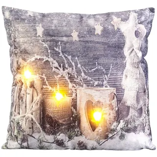 Infactory Deko-Kissen mit Winter-Motiv 45 x 45 cm Mehrfarbig