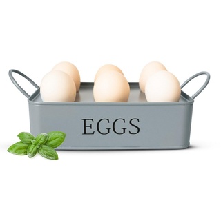 Sendez Eierbecher aus Metall Eierständer Eierbecher Eierteller Eierbehälter grau