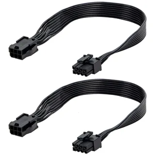 YieJoya Power PCIe 6 Pin auf 8 Pin PCI Express, 2er Pack