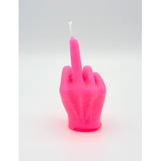 HANDMADE Middle Finger Candle Stinkefinger Kerze Duftkerze NEON Vanille Duft Raumdekoration Design Interieur (neonpink)