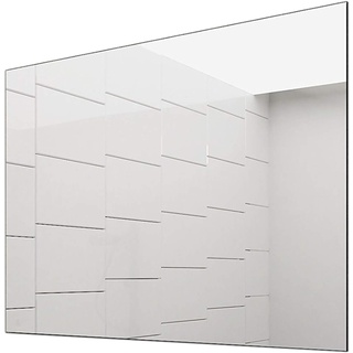 Concept2u Spiegel -Badspiegel -Wandspiegel 5 mm - Kanten fein poliert - inkl. verdeckter Halterungen quer oder hochkant Montage möglich 120 cm Breit x 80 cm Hoch