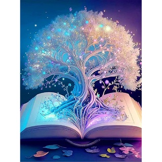 Huacan Diamond Painting AB Steine Landschaft Diamant Paintings Bilder Baum Malerei Voll Runde Stickerei für Kinder Erwachsene Haus Wand Zimmer Dekor 30x40cm