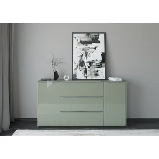 Set One by Musterring Sideboard Reno 182 x 94 x 42 cm Olivgrün matt lack / Olivgrün glanz