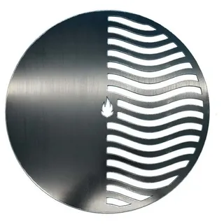 Feuerfest 123 GmbH Grillrost Kombi Grillrost & Grillplatte aus Stahl Ø 49 cm passend für Rösle**