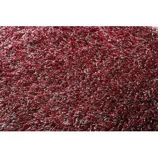 Peyer Syntex Teppich Teppich Polyshaggy Sense 180 cm rund, rund grau|rot